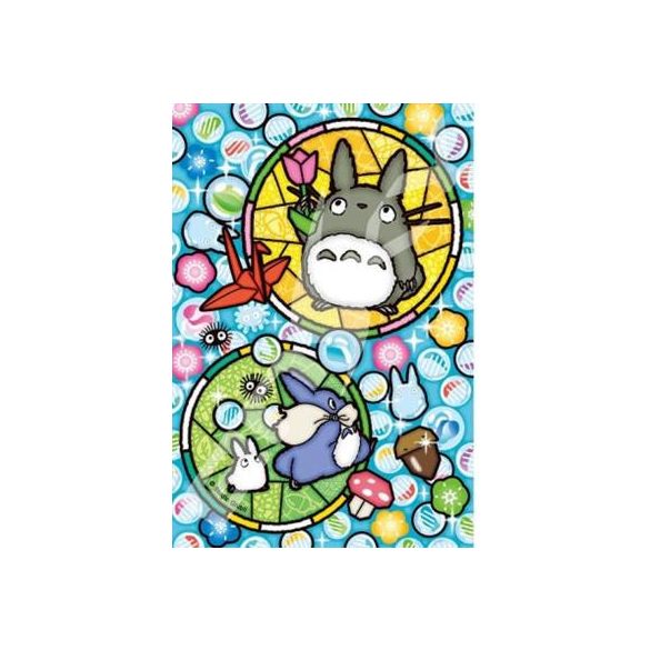 Stained glass Jigsaw Puzzle 126P Glass pearls - My Neighbor Totoro-ENSKY-19481