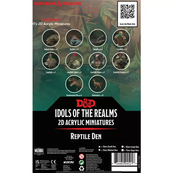 D&D Idols of the Realms: Scales & Tails - Reptile Den - 2D Set-94521