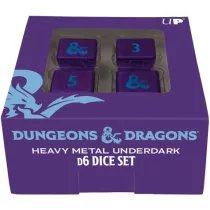 Dungeons & Dragons Phandelver Campaign 4D6 Heavy Metal Dice kockaszett - Royal Purple and Sky Blue