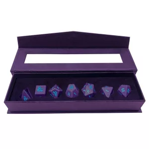 Phandelver Campaign 7RPG Heavy Metal Dice kockaszett Dungeons & Dragonshoz – Royal Purple and Sky Blue
