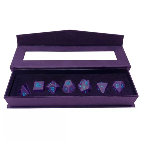 Phandelver Campaign 7RPG Heavy Metal Dice kockaszett Dungeons & Dragonshoz – Royal Purple and Sky Blue