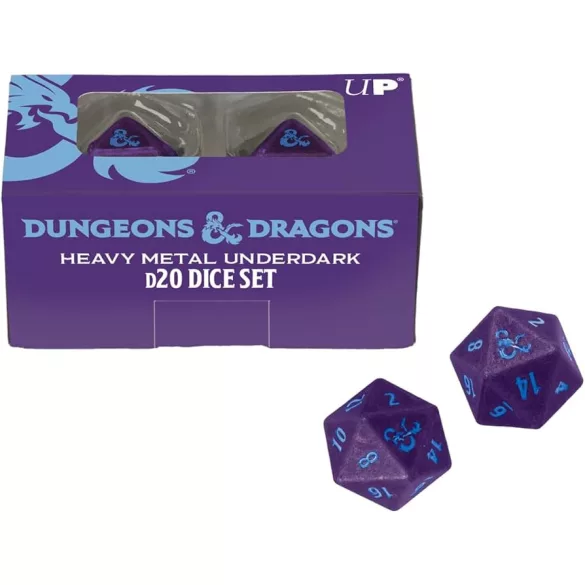 Phandelver Campaign 7RPG Heavy Metal Dice kockaszett Dungeons & Dragonshoz – Royal Purple and Sky Blue