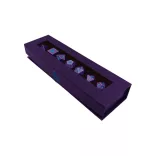 Phandelver Campaign 7RPG Heavy Metal Dice kockaszett Dungeons & Dragonshoz – Royal Purple and Sky Blue