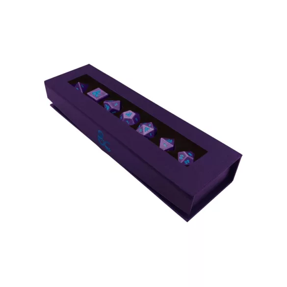 Phandelver Campaign 7RPG Heavy Metal Dice kockaszett Dungeons & Dragonshoz – Royal Purple and Sky Blue