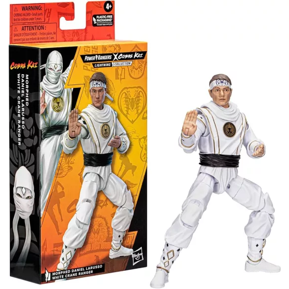 Power Rangers Lightning Coll. Mighty Morphin X Cobra Kai Daniel LaRusso Morphed White Crane Ranger-F77685L00