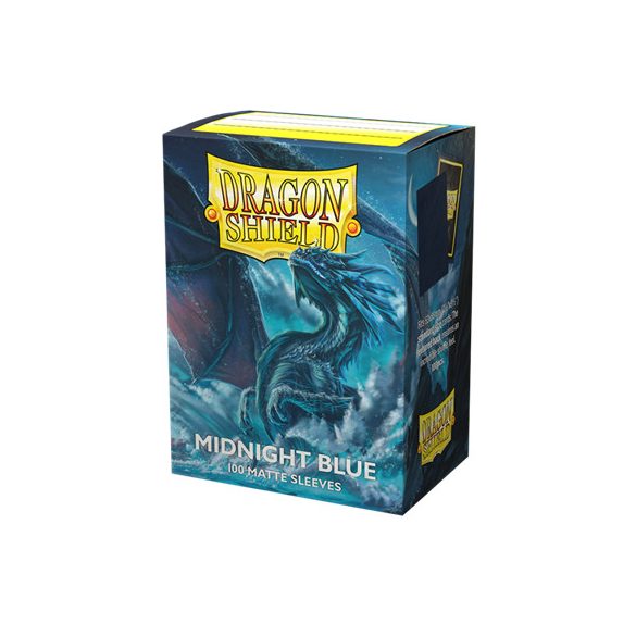 Dragon Shield Standard size Matte Sleeves - Midnight Blue (100 Sleeves)-AT-11057