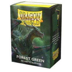 Dragon Shield Standard size Matte Sleeves - Forest Green (100 Sleeves)-AT-11056