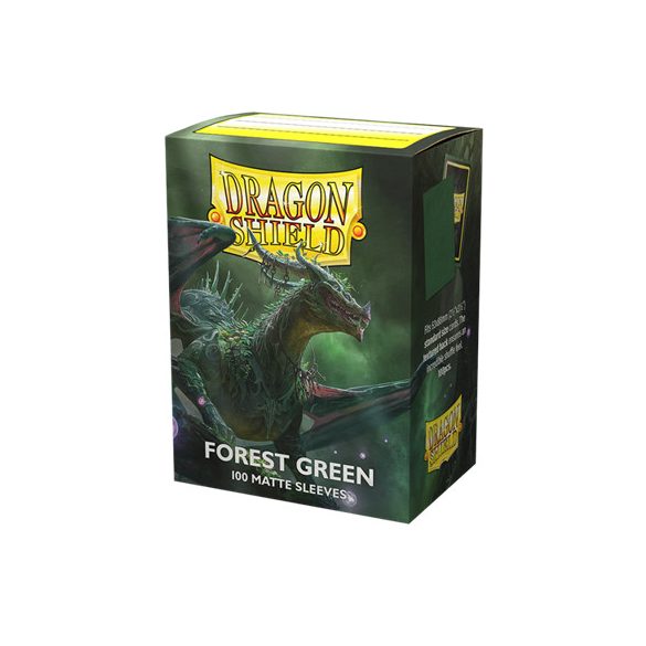 Dragon Shield Standard size Matte Sleeves - Forest Green (100 Sleeves)-AT-11056