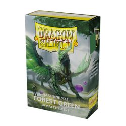 Dragon Shield Japanese size Matte Sleeves - Forest Green (60 Sleeves)-AT-11156