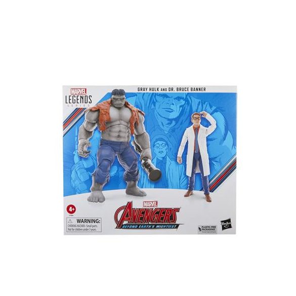 Hasbro Marvel Legends Series Gray Hulk and Dr. Bruce Banner-F70845L0