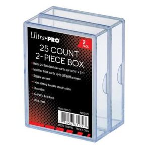 UP - 2-Piece Storage Box - for 25 Cards - Clear (2 Boxes)-81172