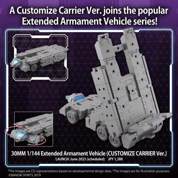 30MM 1/144 Extended Armament Vehicle (CUSTOMIZE CARRIER Ver.)-MK65323