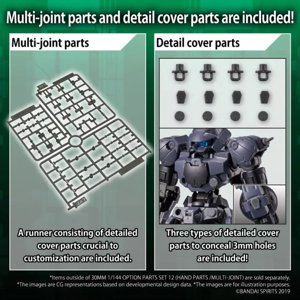30 Minutes Missions (30MM) - 1/144 Option Parts Set 12: Hand Parts/Multi-Joint-MK65115