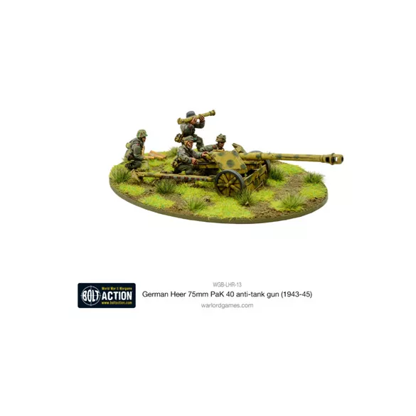 Bolt Action - German Heer 75mm PaK 40 anti-tank gun (1943-45) - EN-WGB-LHR-13