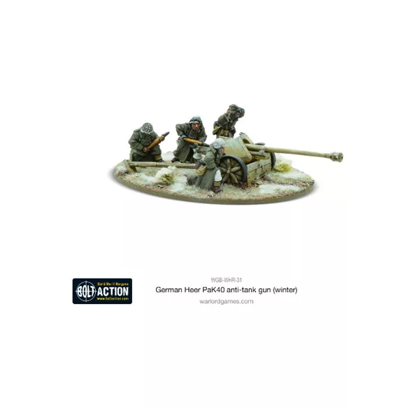 Bolt Action - German Heer 75mm Pak 40 anti-tank gun (Winter) - EN-WGB-WHR-31