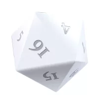 UP - Vivid Heavy Metal D20 Dice Set (2ct): White-16180