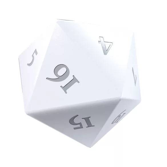 UP - Vivid Heavy Metal D20 Dice Set (2ct): White-16180