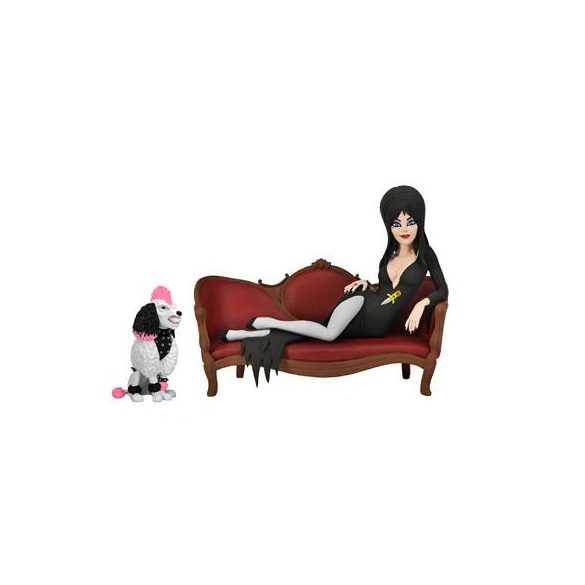 Elvira - 6” Scale Action Figure – Toony Terrors Elvira on Couch Boxed Set-NECA56082