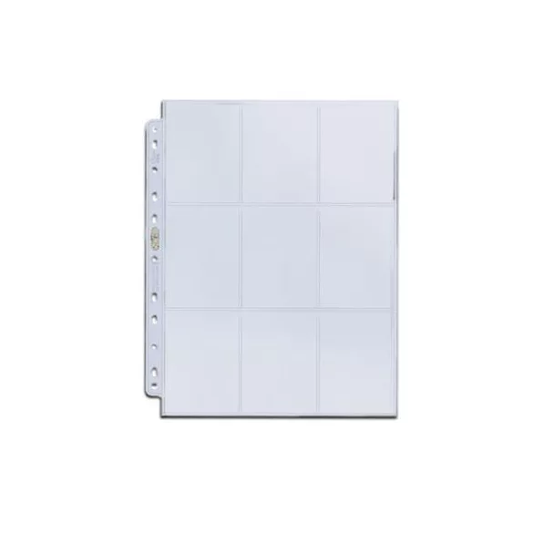 UP - Silver 9-Pocket Pages (11 Hole) Display (100 Pages)-81442-E
