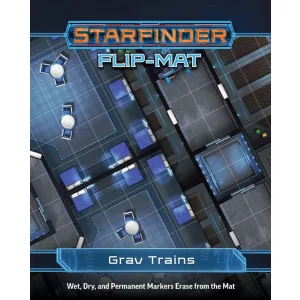 Starfinder Flip-Mat: Grav Trains kétoldalas játéktérkép