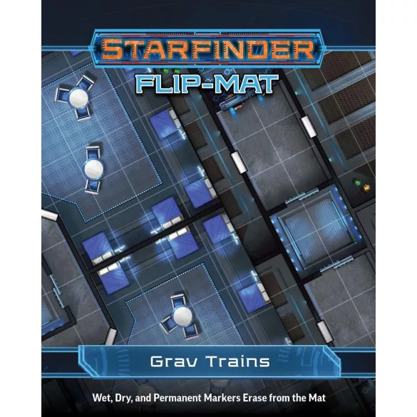 Starfinder Flip-Mat: Grav Trains kétoldalas játéktérkép