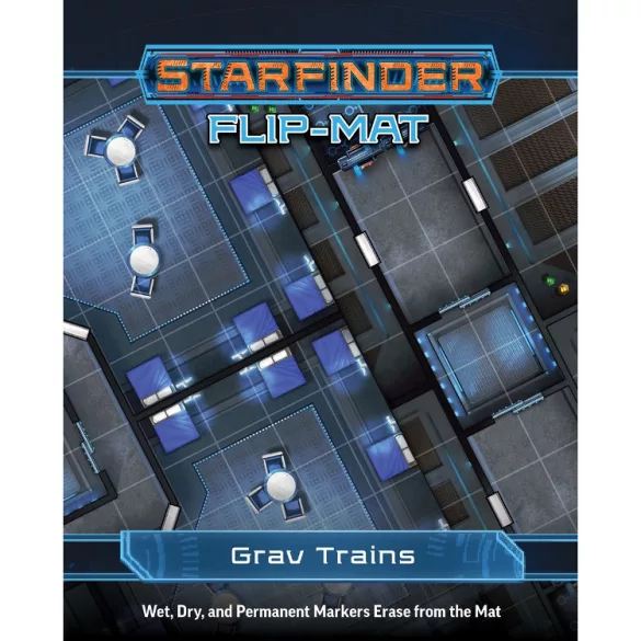 Starfinder Flip-Mat: Grav Trains kétoldalas játéktérkép