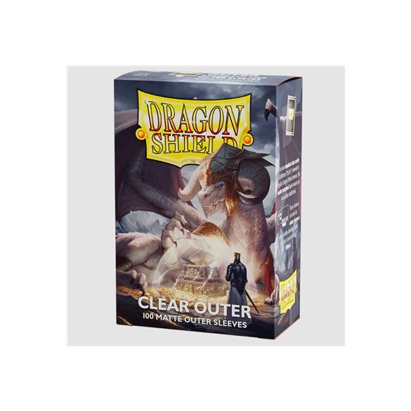 Dragon Shield Standard Size Outer Sleeves - Matte Clear (100 Sleeves)-AT-13002