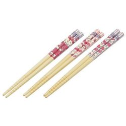 3 pairs Bamboo Chopsticks set - Hello Kitty-SKATER-HK-30878