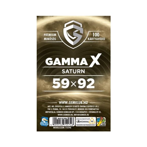 GK Gamma X - Saturn kártyavédő (59x92 mm)