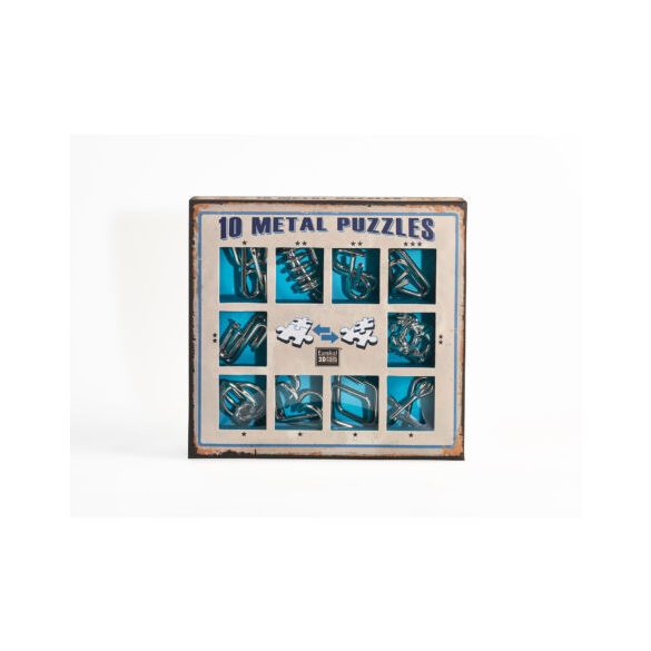 10 Metal Puzzle Set - kék *-***