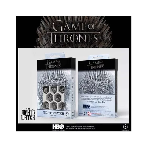 Dobókocka készlet, GoT Night's Watch szett