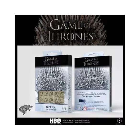 Dobókocka készlet, GoT Stark 10xD6 szett