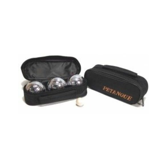 Pétanque, 3 fém golyóval, fekete táskában - 251121