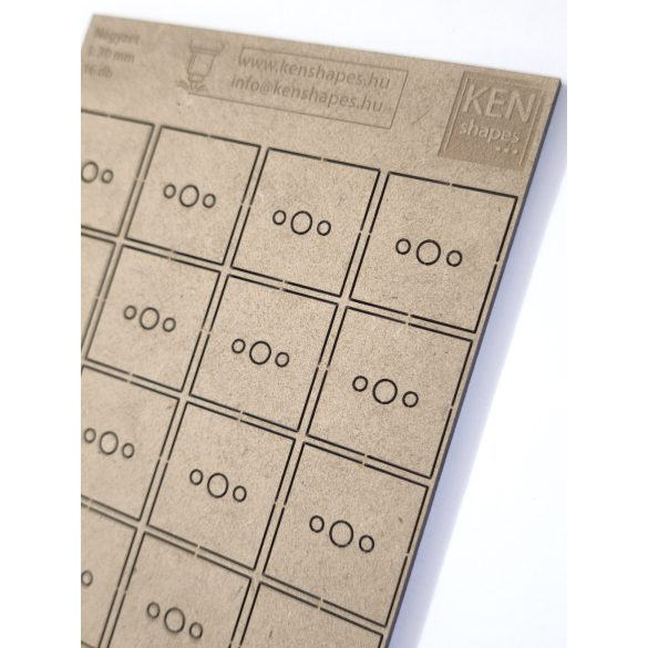 MDF alap - Négyzet  I30 - 16 db