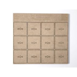 MDF alap - Négyzet  I40 - 12 db