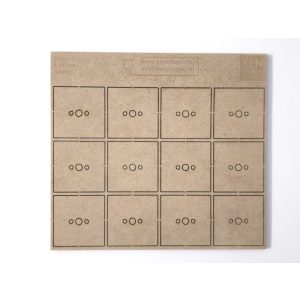 MDF alap - Négyzet  I40 - 12 db