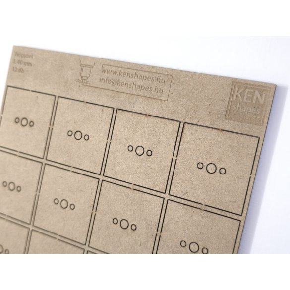 MDF alap - Négyzet  I40 - 12 db