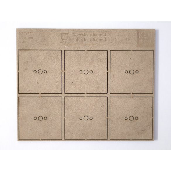 MDF alap - Négyzet  I50 - 6 db
