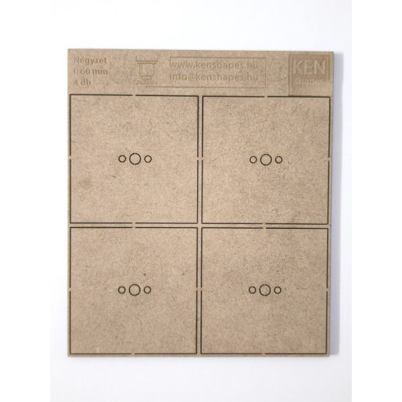MDF alap - Négyzet  I60 - 4 db