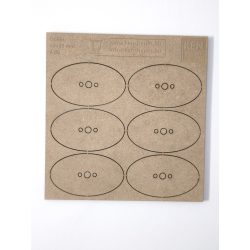 MDF alap - Ovalis 60x35 - 6 db