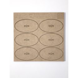 MDF alap - Ovalis 75x42 - 6 db