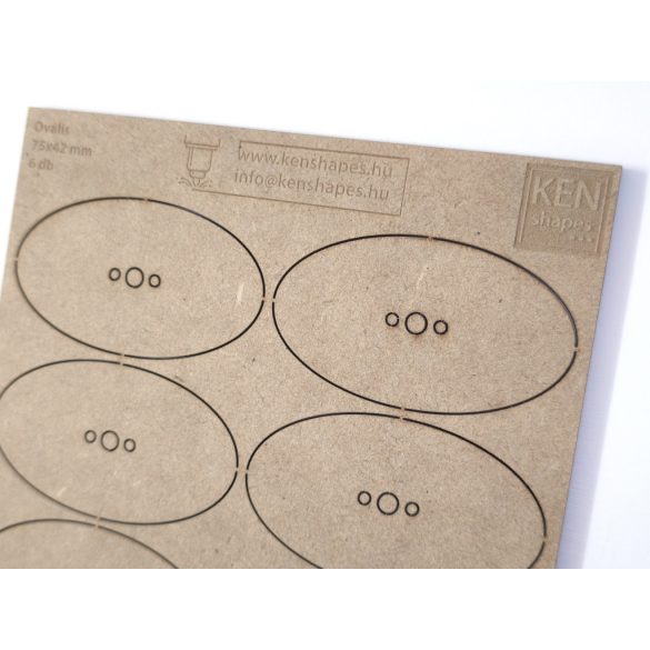 MDF alap - Ovalis 75x42 - 6 db