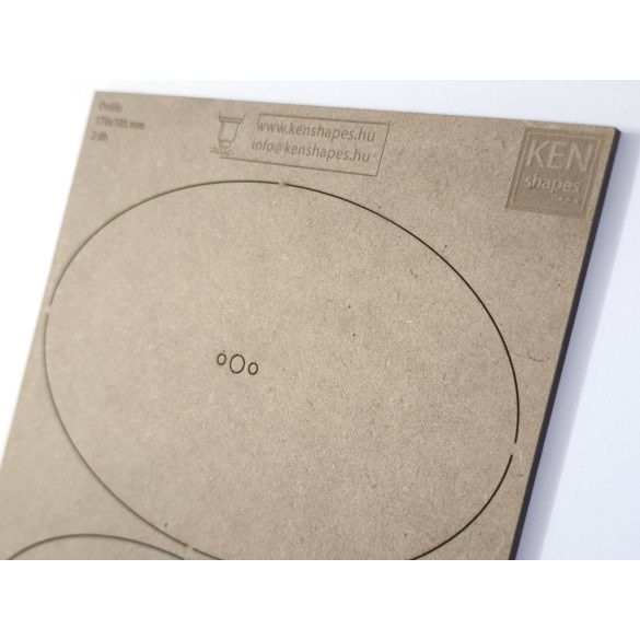 MDF alap - Ovalis 170x105 - 2 db