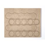 MDF Mozgató séma - Kör 5x d25 - 2 db egyenes