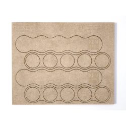 MDF Mozgató séma - Kör 5x d25 - 2 db egyenes