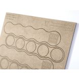 MDF Mozgató séma - Kör 5x d25 - 2 db egyenes