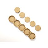 MDF Mozgató séma - Kör 5x d25 - 2 db egyenes