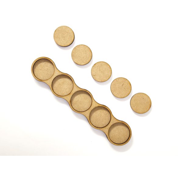 MDF Mozgató séma - Kör 5x d25 - 2 db egyenes