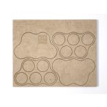 MDF Mozgató séma - Kör 5x d25 - 2 db felhő forma