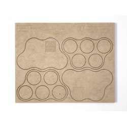 MDF Mozgató séma - Kör 5x d25 - 2 db felhő forma